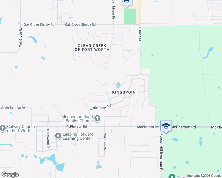 map of restaurants, bars, coffee shops, grocery stores, and more near 1313 Hazelnut Drive in Fort Worth