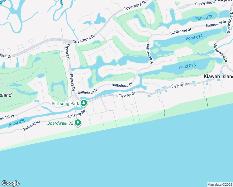 map of restaurants, bars, coffee shops, grocery stores, and more near 21 Flyway Drive in Johns Island