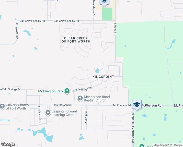 map of restaurants, bars, coffee shops, grocery stores, and more near 1433 Royal Meadows Trail in Fort Worth