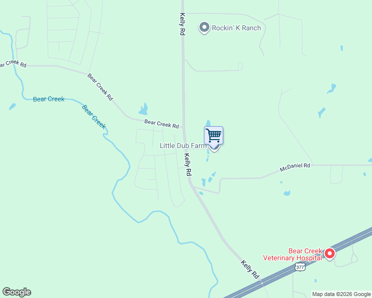 map of restaurants, bars, coffee shops, grocery stores, and more near 4850 Kelly Road in Aledo