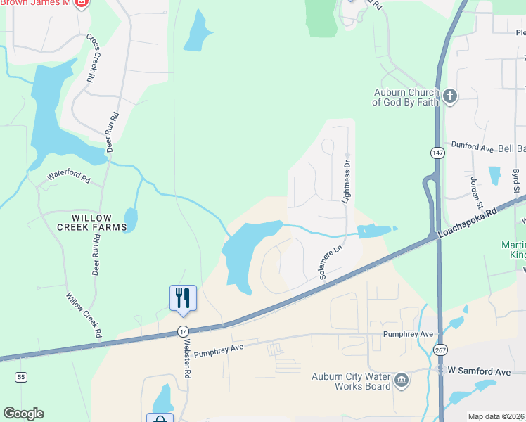 map of restaurants, bars, coffee shops, grocery stores, and more near 1799 Kenai Pass in Auburn