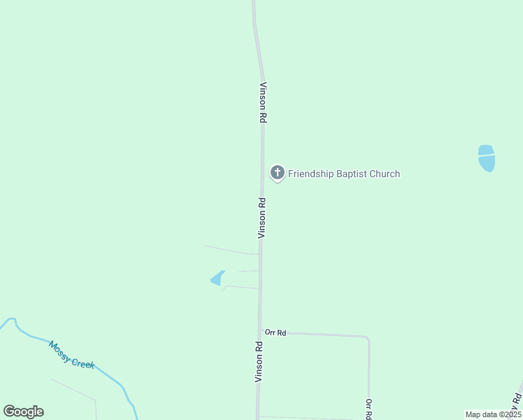 map of restaurants, bars, coffee shops, grocery stores, and more near Vinson Road in Fort Valley
