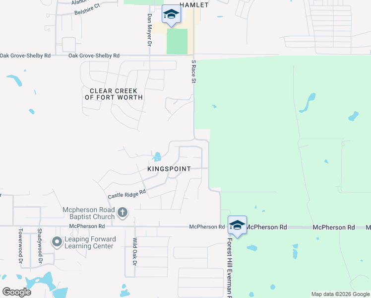 map of restaurants, bars, coffee shops, grocery stores, and more near 1612 Chivalry Lane in Fort Worth