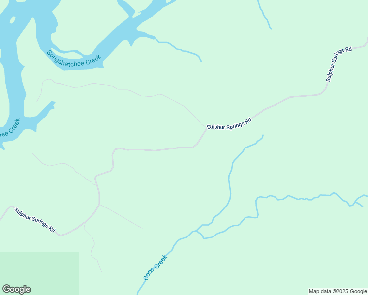 map of restaurants, bars, coffee shops, grocery stores, and more near Sulphur Springs Road in Tallapoosa County