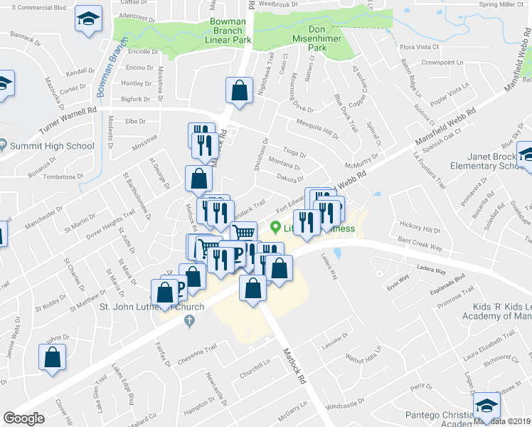 map of restaurants, bars, coffee shops, grocery stores, and more near 301 Fort Edward Drive in Arlington