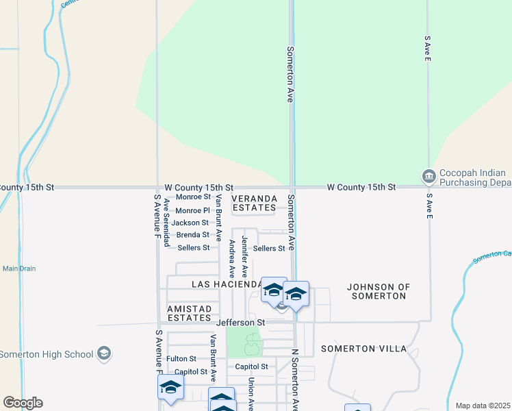 map of restaurants, bars, coffee shops, grocery stores, and more near in Somerton
