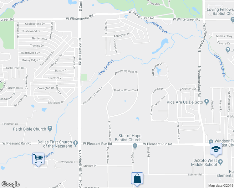 map of restaurants, bars, coffee shops, grocery stores, and more near 1130 Frost Hollow Drive in DeSoto