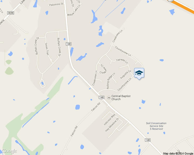 map of restaurants, bars, coffee shops, grocery stores, and more near 201 Creekview Court in Crandall