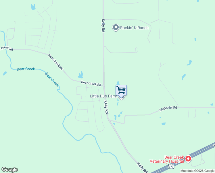 map of restaurants, bars, coffee shops, grocery stores, and more near 4747 Kelly Road in Aledo