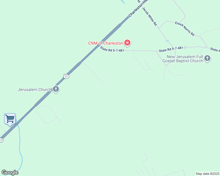 map of restaurants, bars, coffee shops, grocery stores, and more near 232 Charleston Highway in Yemassee