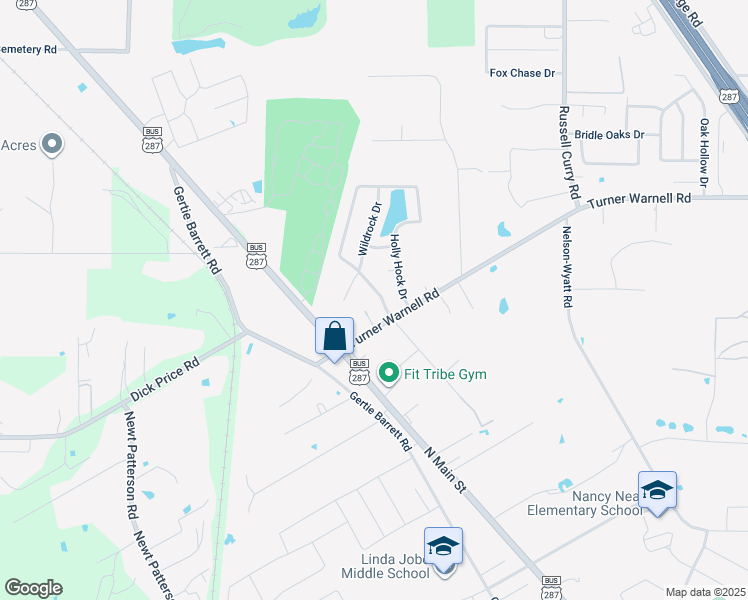 map of restaurants, bars, coffee shops, grocery stores, and more near 8415 Pecan Creek Drive in Arlington