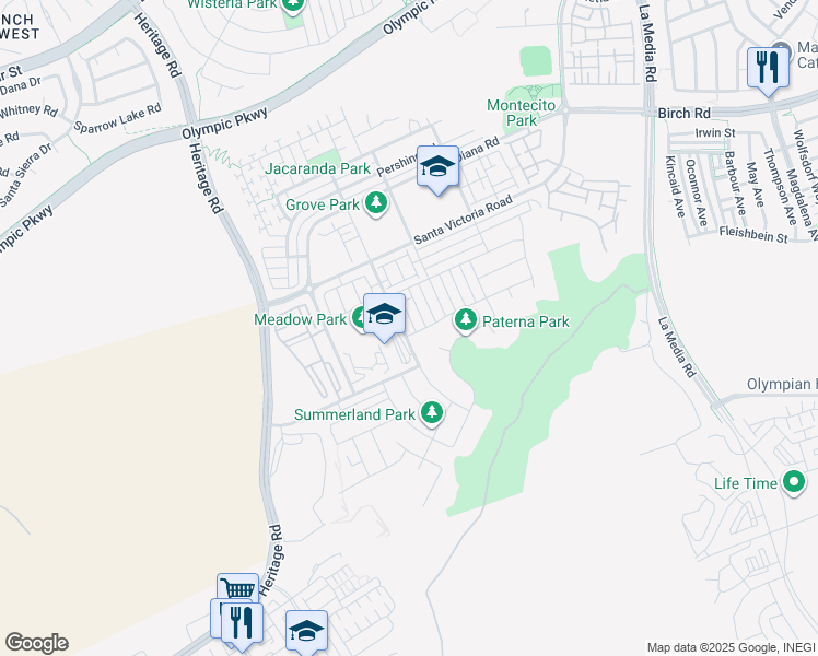 map of restaurants, bars, coffee shops, grocery stores, and more near 1779 Santa Christina Avenue in Chula Vista
