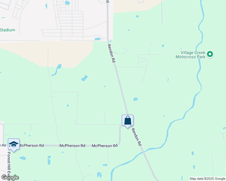 map of restaurants, bars, coffee shops, grocery stores, and more near 4230 Rendon Road in Fort Worth