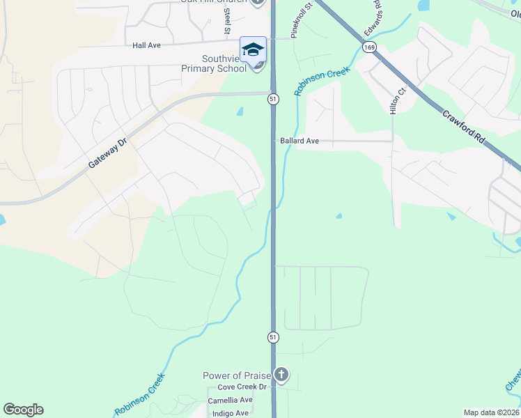 map of restaurants, bars, coffee shops, grocery stores, and more near 3311 Alabama 51 in Opelika
