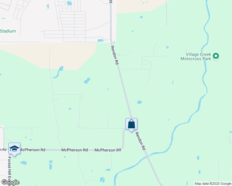 map of restaurants, bars, coffee shops, grocery stores, and more near 4230 Rendon Road in Fort Worth