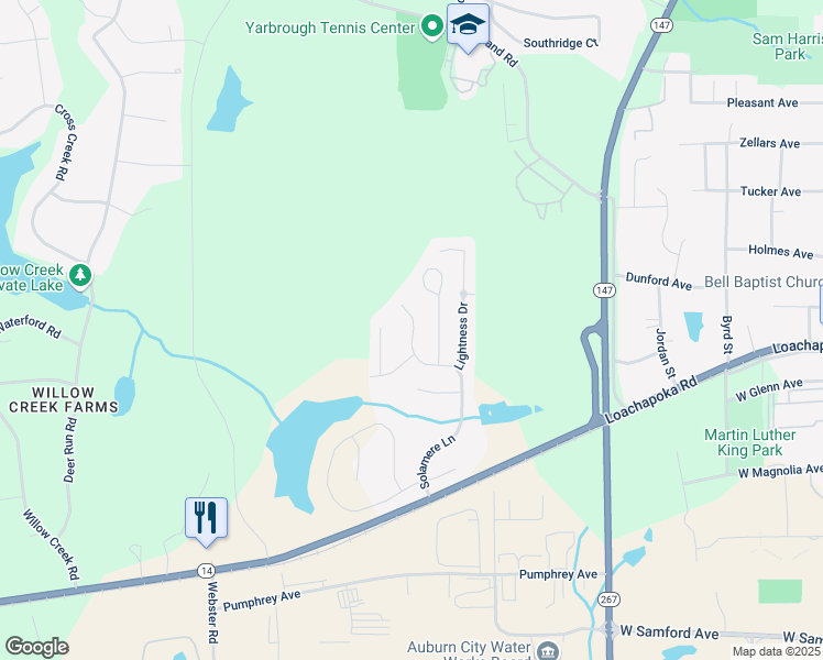 map of restaurants, bars, coffee shops, grocery stores, and more near 300 Solamere Lane in Auburn