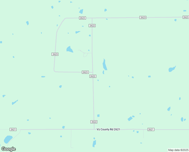 map of restaurants, bars, coffee shops, grocery stores, and more near County Road 2622 in Wills Point