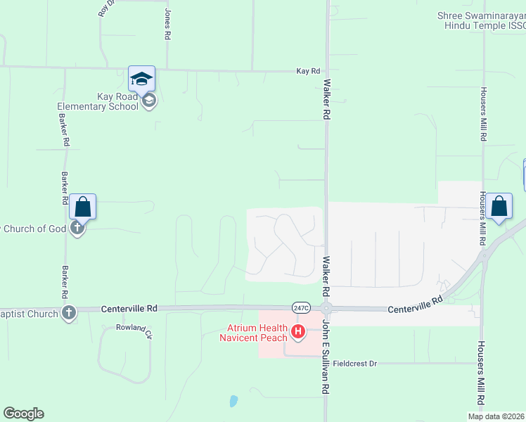 map of restaurants, bars, coffee shops, grocery stores, and more near 104 Brooke Court in Byron