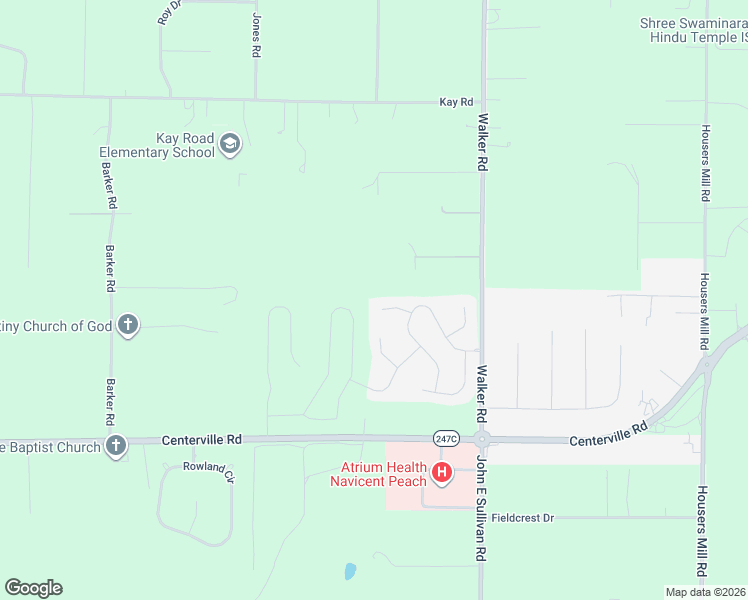 map of restaurants, bars, coffee shops, grocery stores, and more near 104 Brooke Court in Byron