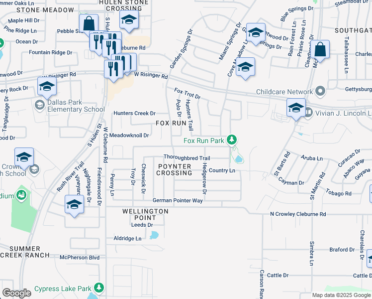 4009 Golden Horn Lane Fort Worth Tx Walk Score Map Of Restaurants Bars Coffee S Grocery Ore Near 4009