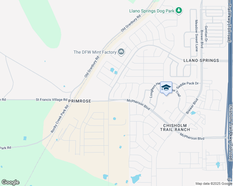 map of restaurants, bars, coffee shops, grocery stores, and more near 9008 Saddle Free Trail in Fort Worth