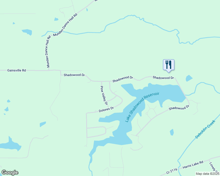 map of restaurants, bars, coffee shops, grocery stores, and more near 213 Delores Drive in Marshall