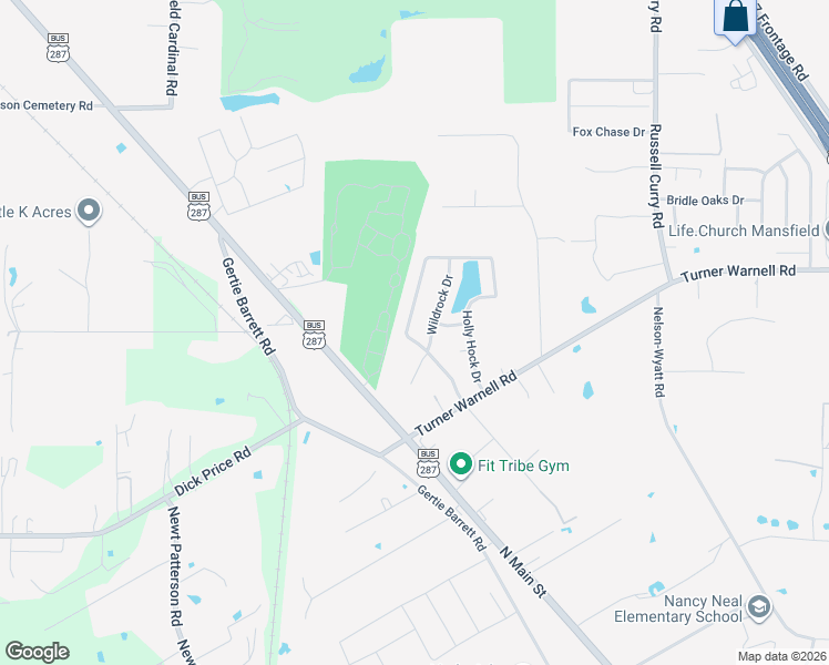 map of restaurants, bars, coffee shops, grocery stores, and more near 8304 Summerleaf Drive in Arlington