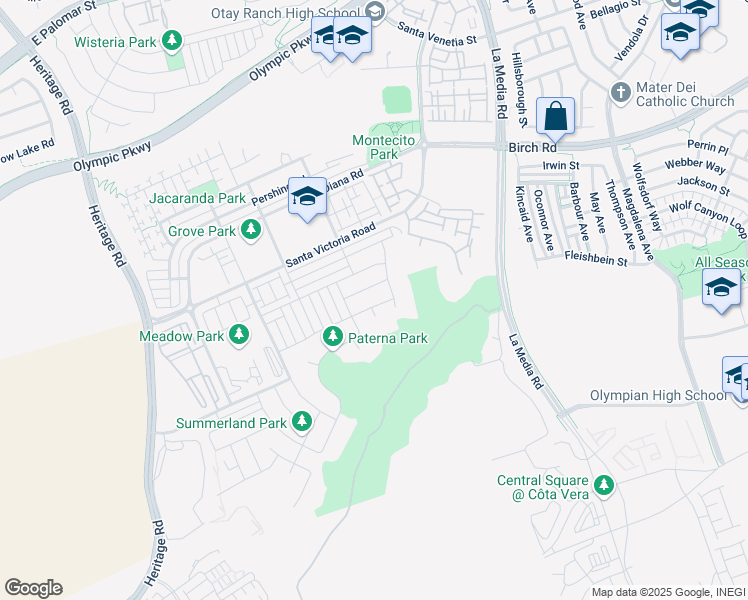 map of restaurants, bars, coffee shops, grocery stores, and more near 1435 Stearns Wharf Road in Chula Vista