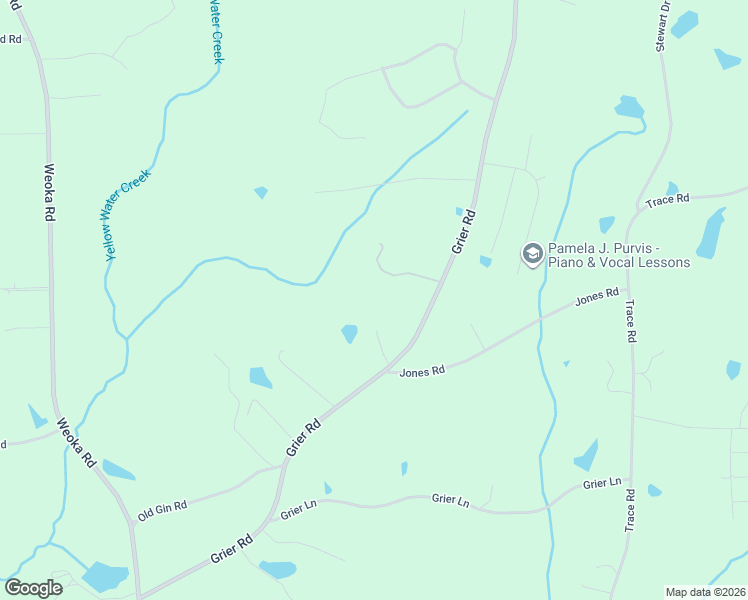 map of restaurants, bars, coffee shops, grocery stores, and more near 305 Charity Lane in Wetumpka