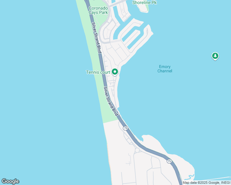 map of restaurants, bars, coffee shops, grocery stores, and more near 67 Tunapuna Lane in Coronado