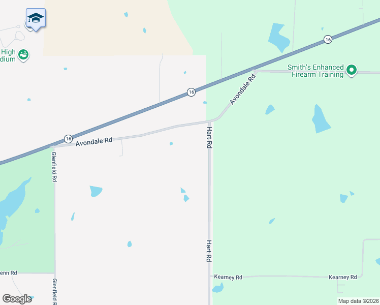 map of restaurants, bars, coffee shops, grocery stores, and more near 599 Hart Road in Canton