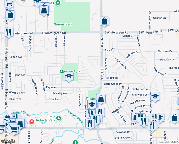 map of restaurants, bars, coffee shops, grocery stores, and more near 1312 Lake Grove Lane in DeSoto
