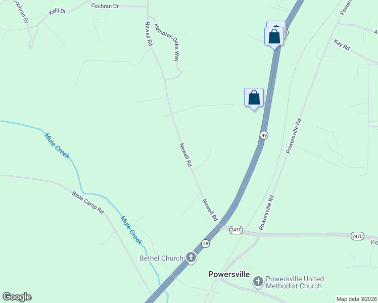 map of restaurants, bars, coffee shops, grocery stores, and more near 430 Newell Road in Byron