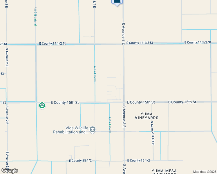 map of restaurants, bars, coffee shops, grocery stores, and more near 14794 S Avenue 3 East in Yuma