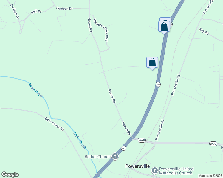 map of restaurants, bars, coffee shops, grocery stores, and more near 430 Newell Road in Byron