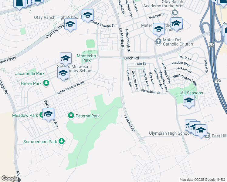 map of restaurants, bars, coffee shops, grocery stores, and more near 1723 San Ignacio Court in Chula Vista