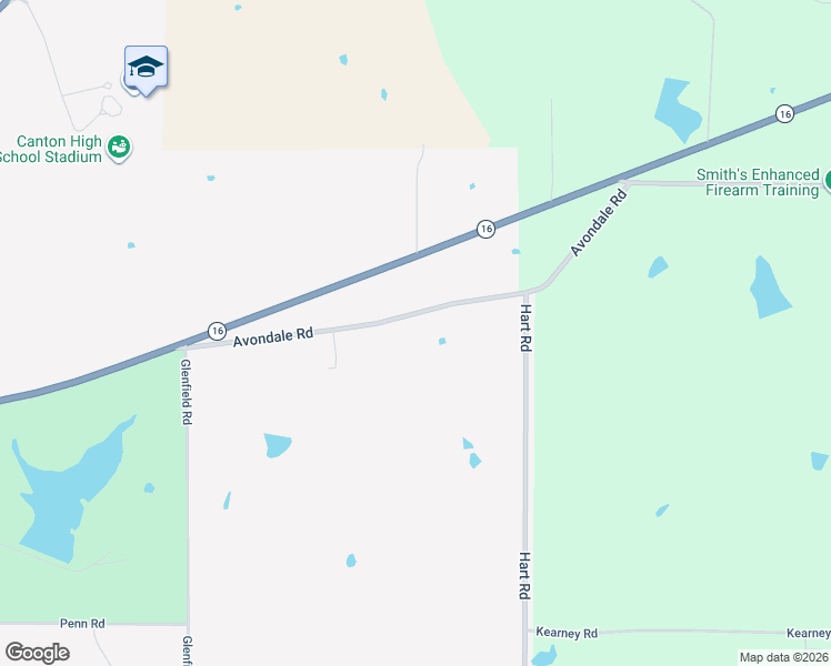 map of restaurants, bars, coffee shops, grocery stores, and more near 205 Avondale Road in Canton