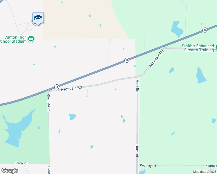 map of restaurants, bars, coffee shops, grocery stores, and more near 205 Avondale Road in Canton