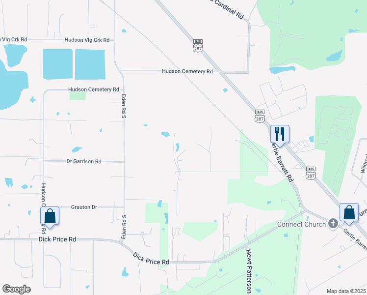map of restaurants, bars, coffee shops, grocery stores, and more near 414 Cagle Crow Road in Mansfield