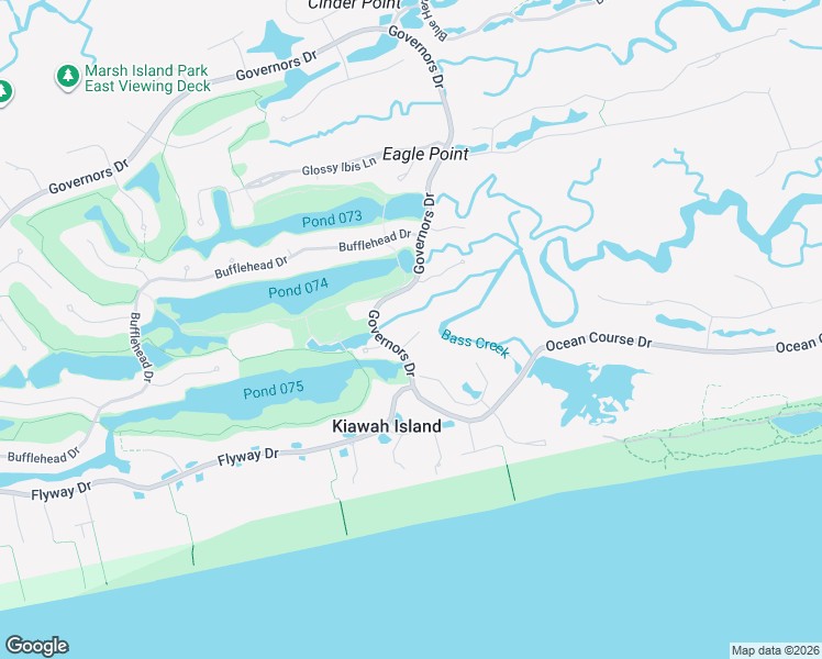 map of restaurants, bars, coffee shops, grocery stores, and more near 23 Marsh Cottage Lane in Johns Island