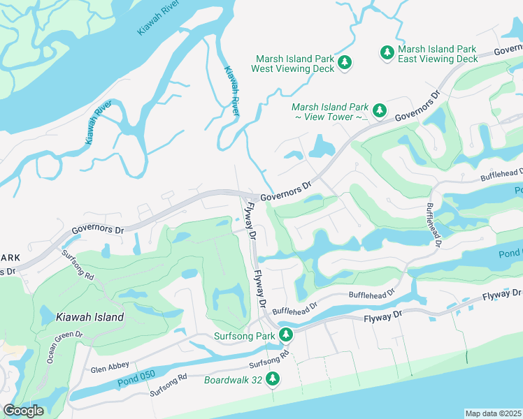 map of restaurants, bars, coffee shops, grocery stores, and more near 168 Bluebill Court in Kiawah Island