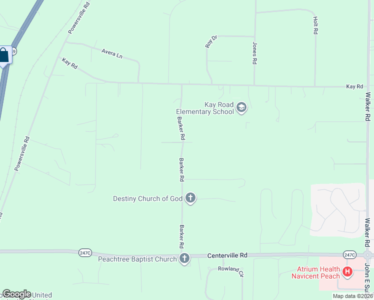 map of restaurants, bars, coffee shops, grocery stores, and more near 572 Barker Road in Byron