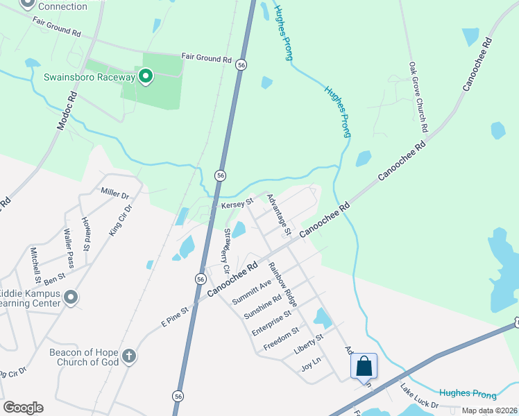 map of restaurants, bars, coffee shops, grocery stores, and more near 338 Rainbow Ridge in Swainsboro