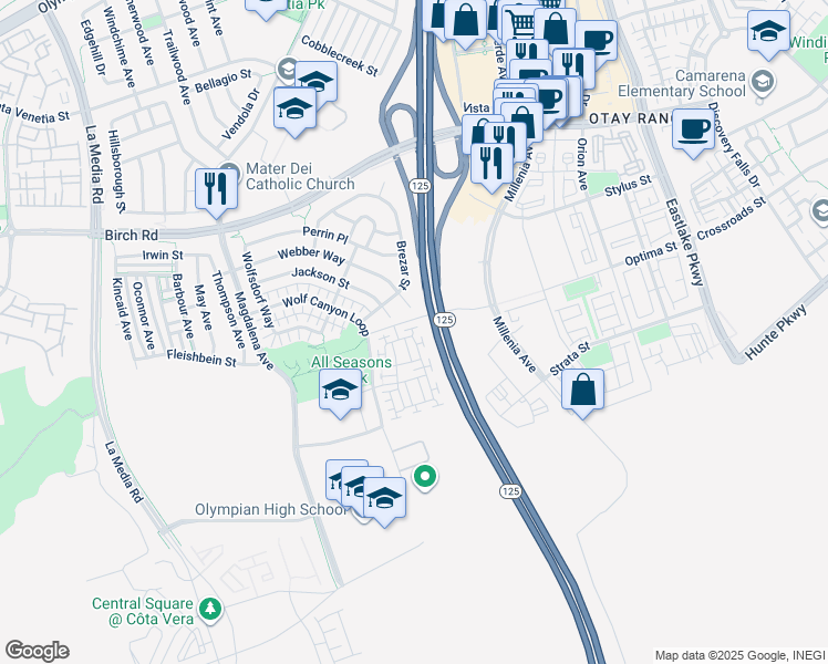 map of restaurants, bars, coffee shops, grocery stores, and more near 1883 Bob Pletcher Way in Chula Vista