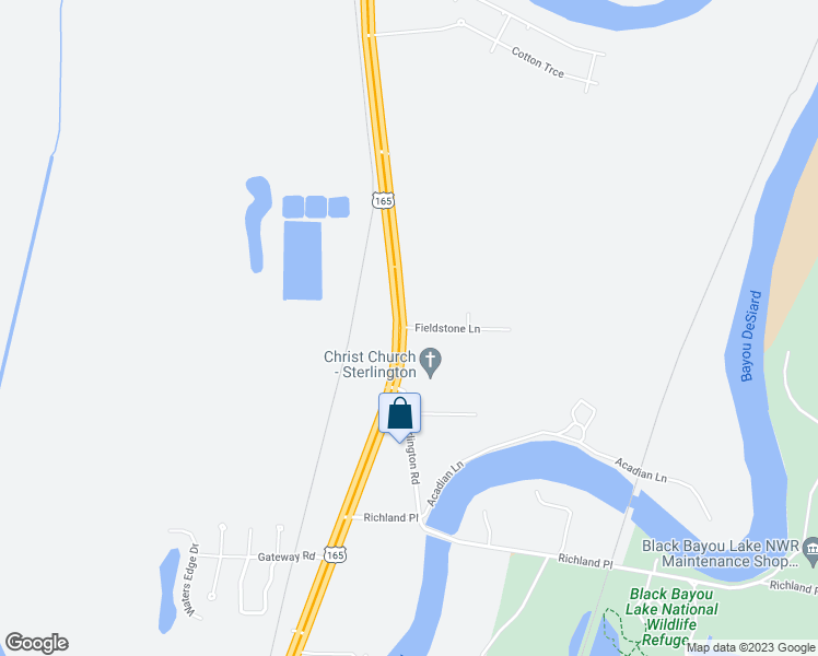 map of restaurants, bars, coffee shops, grocery stores, and more near 7700 U.S. 165 in Monroe