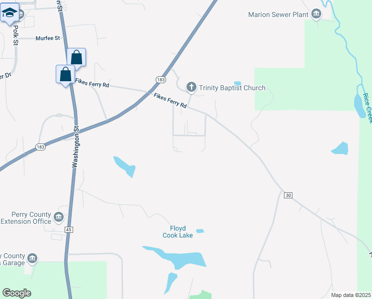 map of restaurants, bars, coffee shops, grocery stores, and more near 1408 West Catherine Drive in Marion