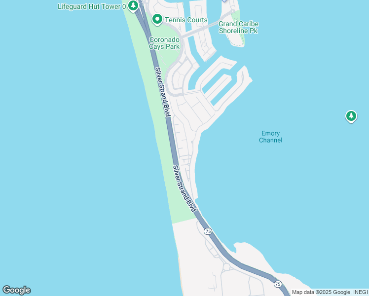 map of restaurants, bars, coffee shops, grocery stores, and more near 6 Tunapuna Lane in Coronado