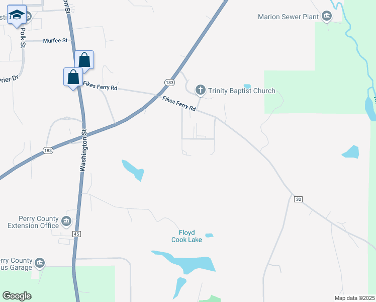 map of restaurants, bars, coffee shops, grocery stores, and more near 1408 West Catherine Drive in Marion