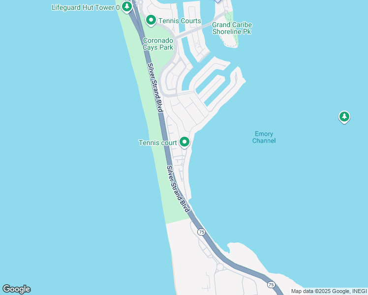 map of restaurants, bars, coffee shops, grocery stores, and more near 6 Tunapuna Ln in Coronado