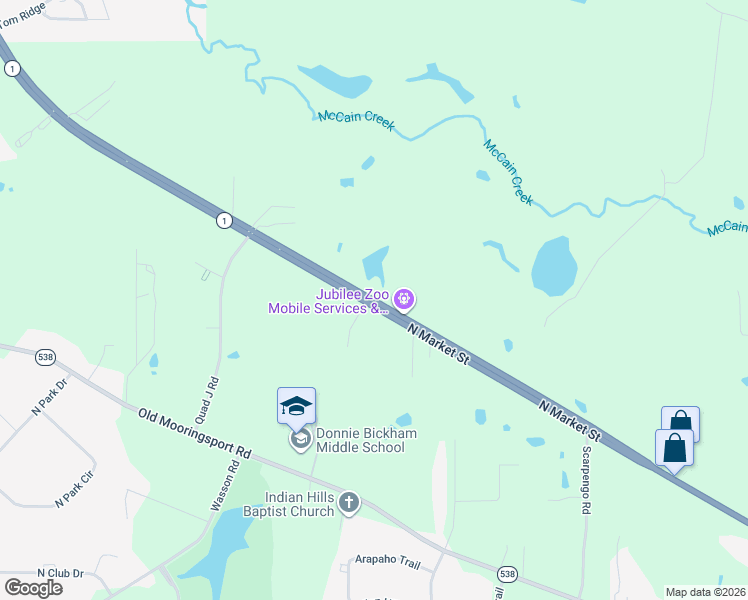 map of restaurants, bars, coffee shops, grocery stores, and more near 6530 Route 1 in Shreveport
